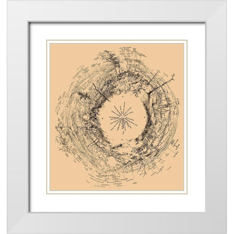 Chattanooga Tennessee -1863 White Modern Wood Framed Art Print with Double Matting by Unknown
