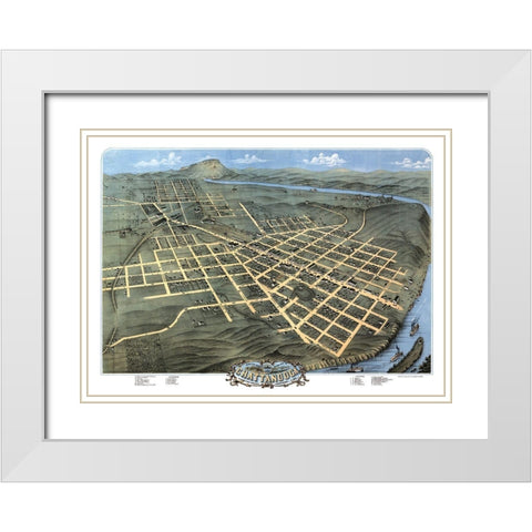 Chattanooga Tennessee - Ruger 1871 White Modern Wood Framed Art Print with Double Matting by Ruger