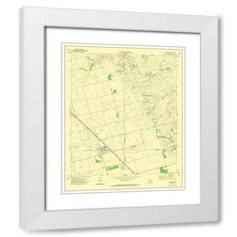 Ackerly Texas Quad - USGS 1970 White Modern Wood Framed Art Print with Double Matting by USGS