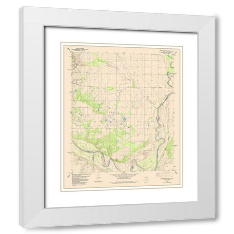 Ayers Island Texas Quad - USGS 1985 White Modern Wood Framed Art Print with Double Matting by USGS