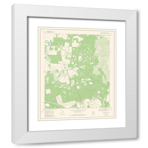 Aspermont Lake Texas Quad - USGS 1969 White Modern Wood Framed Art Print with Double Matting by USGS