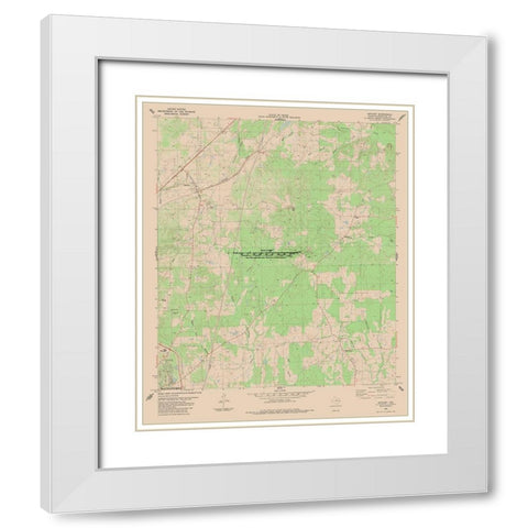 Appleby Texas Quad - USGS 1983 White Modern Wood Framed Art Print with Double Matting by USGS