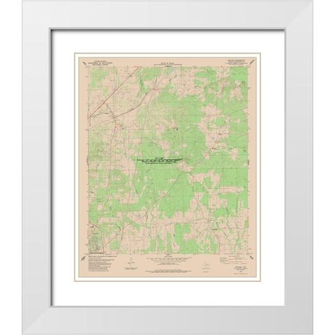 Appleby Texas Quad - USGS 1983 White Modern Wood Framed Art Print with Double Matting by USGS