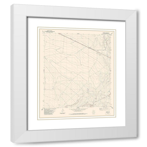 Aragon Texas Quad - USGS 1983 White Modern Wood Framed Art Print with Double Matting by USGS
