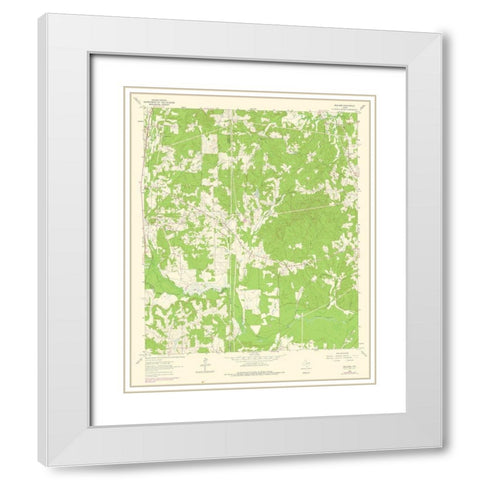 Ashland Texas Quad - USGS 1962 White Modern Wood Framed Art Print with Double Matting by USGS