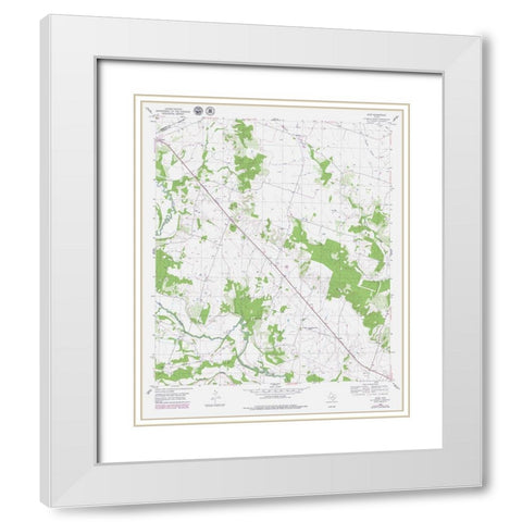 Ater Texas Quad - USGS 1955 White Modern Wood Framed Art Print with Double Matting by USGS