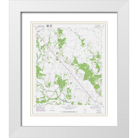 Ater Texas Quad - USGS 1955 White Modern Wood Framed Art Print with Double Matting by USGS