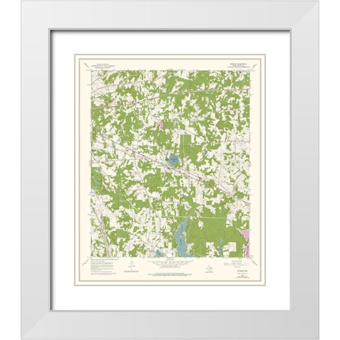 Bascom Texas Quad - USGS 1966 White Modern Wood Framed Art Print with Double Matting by USGS