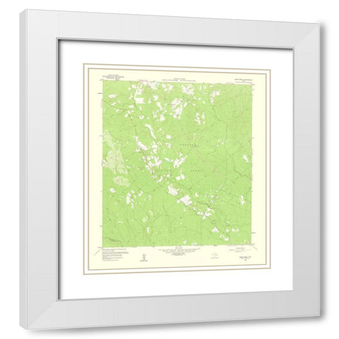 Bear Creek Texas Quad - USGS 1960 White Modern Wood Framed Art Print with Double Matting by USGS