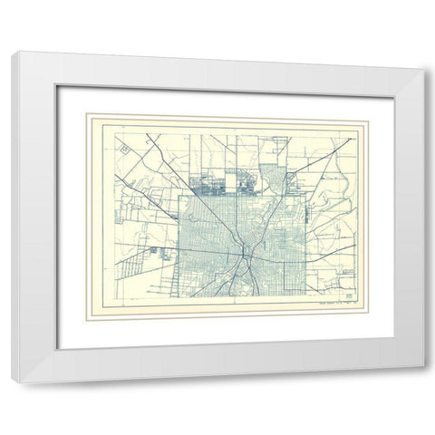 Bexar Texas Highway - Highway Dept 1936 White Modern Wood Framed Art Print with Double Matting by Highway Dept