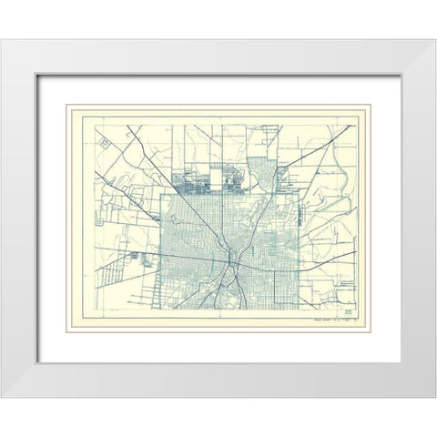 Bexar Texas Highway - Highway Dept 1936 White Modern Wood Framed Art Print with Double Matting by Highway Dept
