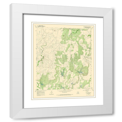 Bead Mountain Texas Quad - USGS 1967 White Modern Wood Framed Art Print with Double Matting by USGS