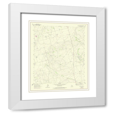 Bryant Ranch Texas Quad - USGS 1964 White Modern Wood Framed Art Print with Double Matting by USGS