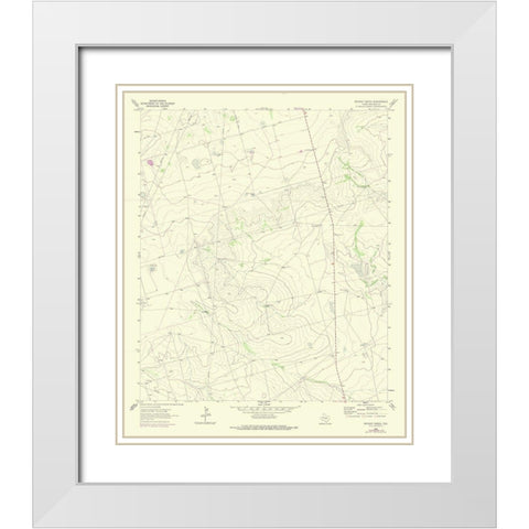 Bryant Ranch Texas Quad - USGS 1964 White Modern Wood Framed Art Print with Double Matting by USGS
