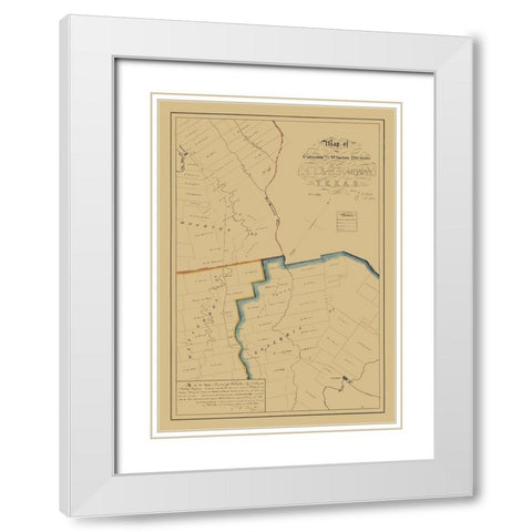 Brazoria County Texas - West 1860 White Modern Wood Framed Art Print with Double Matting by West