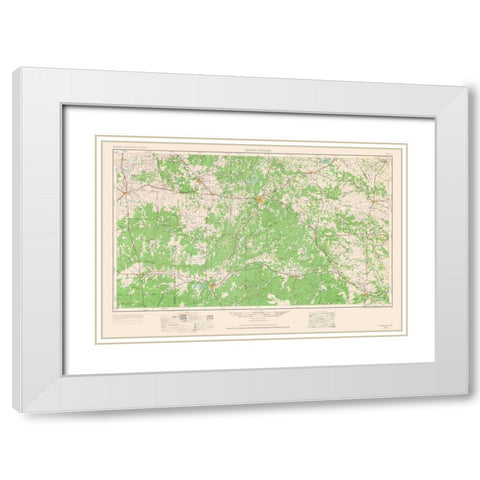 Brownwood Texas Quad - USGS 1964 White Modern Wood Framed Art Print with Double Matting by USGS