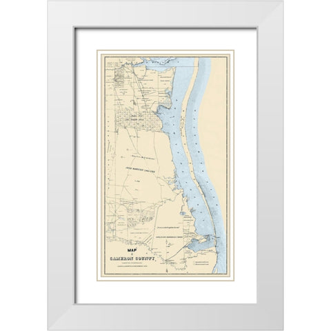 Cameron Texas Landowner - Langermann 1880 White Modern Wood Framed Art Print with Double Matting by Langermann