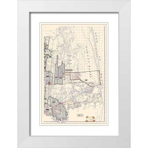 Cameron Texas Part Two - Beard 1956 White Modern Wood Framed Art Print with Double Matting by Beard