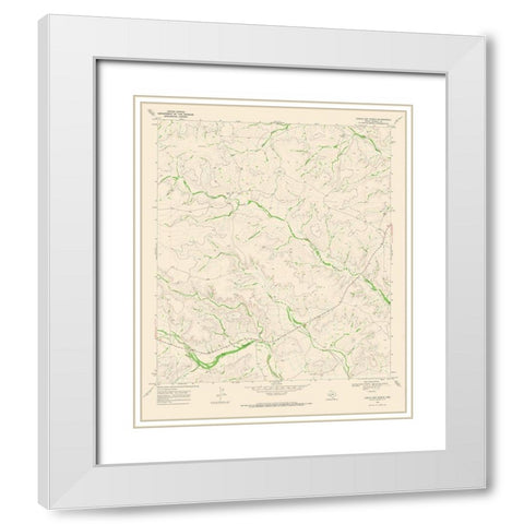 Circle Dot Ranch Texas Quad - USGS 1969 White Modern Wood Framed Art Print with Double Matting by USGS
