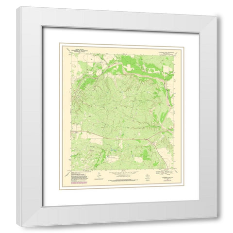 Clairemont East Texas Quad - USGS 1981 White Modern Wood Framed Art Print with Double Matting by USGS