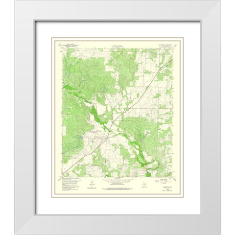 Coleman NE Texas Quad - USGS 1960 White Modern Wood Framed Art Print with Double Matting by USGS