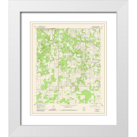 Cisco South Texas Quad - USGS 1987 White Modern Wood Framed Art Print with Double Matting by USGS