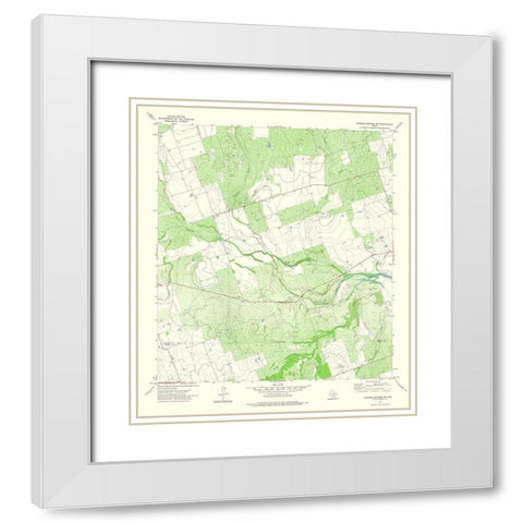 Carrizo Springs NW Texas Quad - USGS 1972 White Modern Wood Framed Art Print with Double Matting by USGS