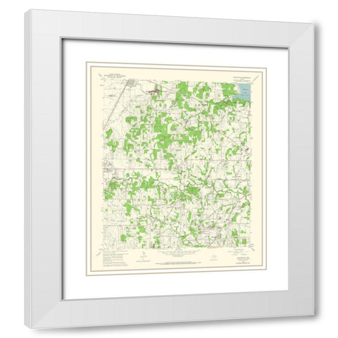 Colleyville Texas Quad - USGS 1959 White Modern Wood Framed Art Print with Double Matting by USGS