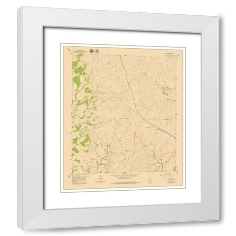 Chapin Texas Quad - USGS 1979 White Modern Wood Framed Art Print with Double Matting by USGS
