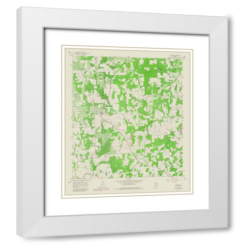 Cistern Texas Quad - USGS 1981 White Modern Wood Framed Art Print with Double Matting by USGS