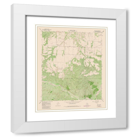 Cee Vee Texas Quad - USGS 1981 White Modern Wood Framed Art Print with Double Matting by USGS