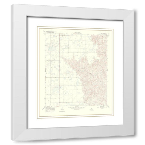 Deep Lake Texas Quad - USGS 1970 White Modern Wood Framed Art Print with Double Matting by USGS