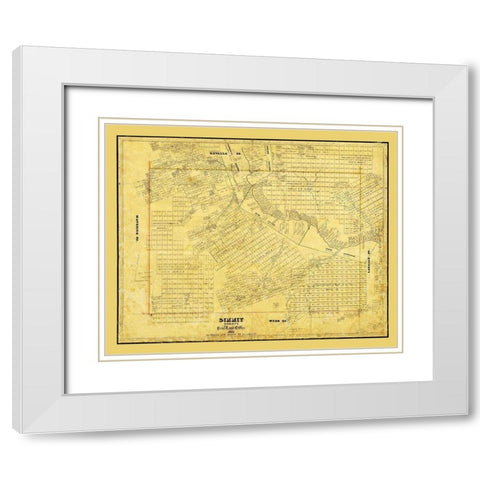 Dimmit County Texas - Arlitt 1876 White Modern Wood Framed Art Print with Double Matting by Arlitt