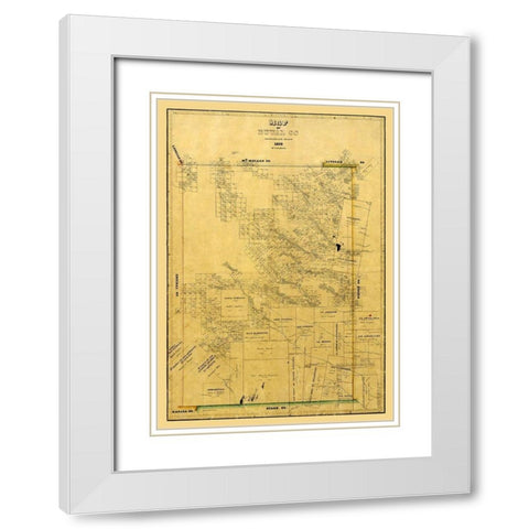 Duval County Texas - Arlitt 1875 White Modern Wood Framed Art Print with Double Matting by Arlitt