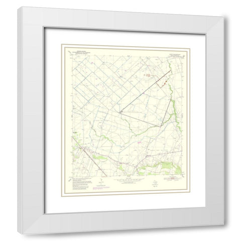 Egypt Texas Quad - USGS 1981 White Modern Wood Framed Art Print with Double Matting by USGS
