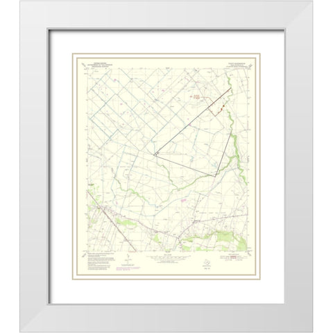 Egypt Texas Quad - USGS 1981 White Modern Wood Framed Art Print with Double Matting by USGS