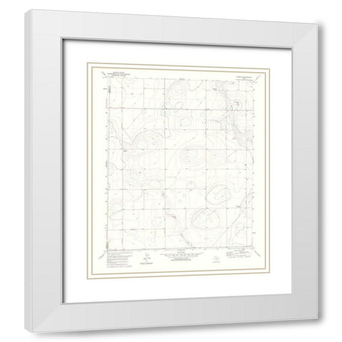 Fairview Texas Quad - USGS 1975 White Modern Wood Framed Art Print with Double Matting by USGS