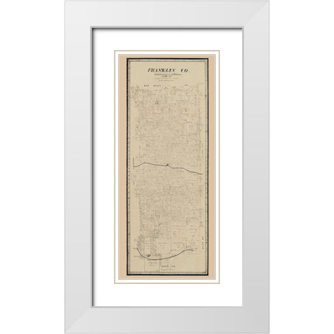 Franklin County Texas - Pressler 1897 White Modern Wood Framed Art Print with Double Matting by Pressler