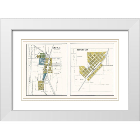Howe, Dorchester Texas Landowner - Jackson 1908 White Modern Wood Framed Art Print with Double Matting by Jackson