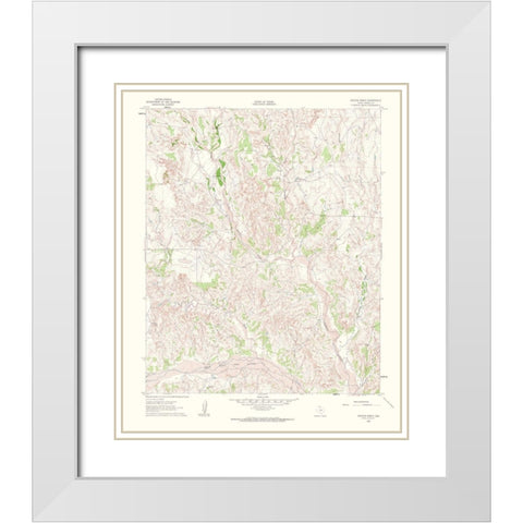 Griffin Ranch Texas Quad - USGS 1963 White Modern Wood Framed Art Print with Double Matting by USGS