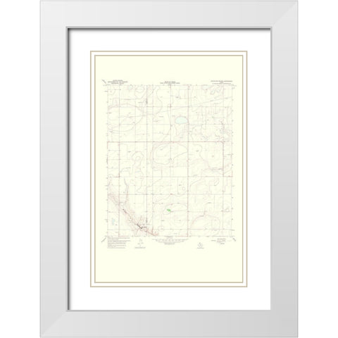 Grandview School Texas Quad - USGS 1967 White Modern Wood Framed Art Print with Double Matting by USGS
