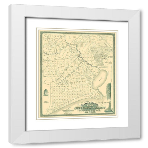 Jefferson Texas Landowner - Clarke 1901 White Modern Wood Framed Art Print with Double Matting by Clarke