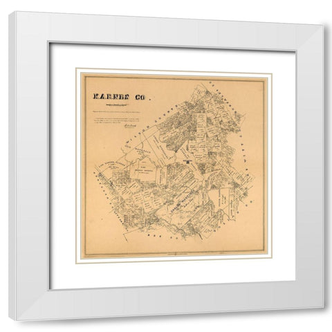Karnes County Texas - Walsh 1880 White Modern Wood Framed Art Print with Double Matting by Walsh