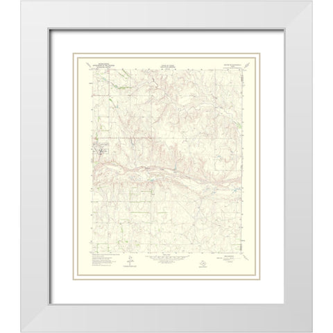 Kelton Southeast Texas Quad - USGS 1965 White Modern Wood Framed Art Print with Double Matting by USGS