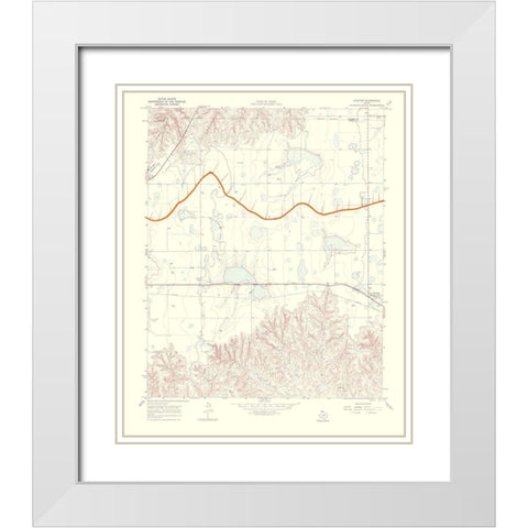Laketon Texas Quad - USGS 1970 White Modern Wood Framed Art Print with Double Matting by USGS
