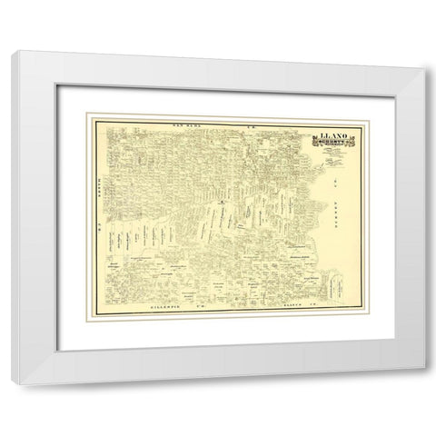 Llano Texas Landowner - Gast 1890 White Modern Wood Framed Art Print with Double Matting by Gast