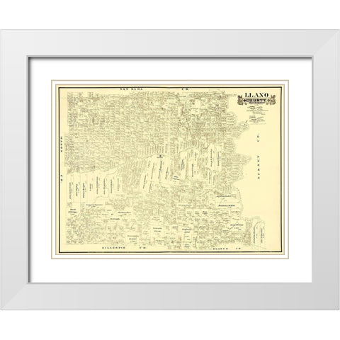 Llano Texas Landowner - Gast 1890 White Modern Wood Framed Art Print with Double Matting by Gast