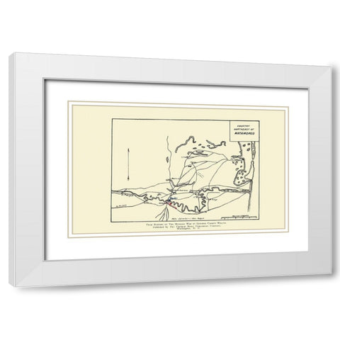 Country Northeast of Matamoros - Church News 1892 White Modern Wood Framed Art Print with Double Matting by Church News