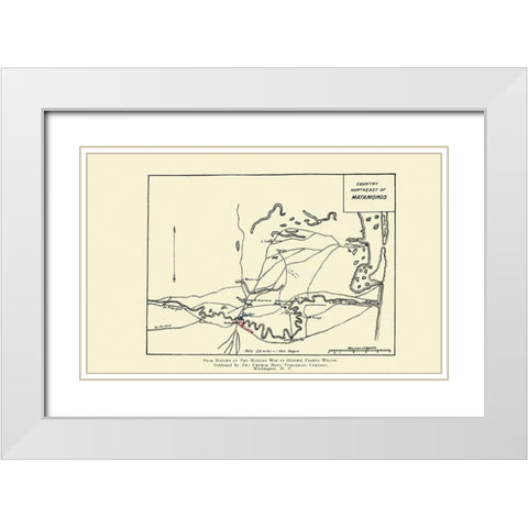 Country Northeast of Matamoros - Church News 1892 White Modern Wood Framed Art Print with Double Matting by Church News