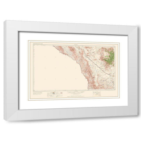 Marfa Texas Quad - USGS 1959 White Modern Wood Framed Art Print with Double Matting by USGS